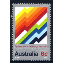 AUSTRALIA 1971 Centenary of Sydney Stock Exchange 6c stamp (SG 487) MH