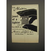1950 Aladin Cigarette Lighter Ad - The Aladin jewel of a lighter