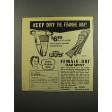 1972 Piper Brace Pi Peer Female-Dri Garment Ad - Keep dry the feminine way