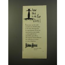 1954 Neiman-Marcus Furs Ad - How the n-m fur flies