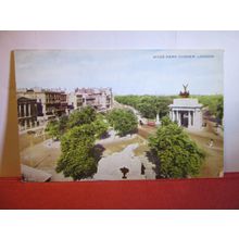 HYDE PARK CORNER, LONDON used vintage postcard by Valentine 1956 pm =