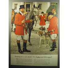 1957 Schweppes Tonic Water Ad - Hunting for a new drink? Try Vodka-and-Schweppes
