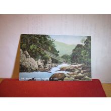 BETWS-Y-COED, MINERS BRIDGE used antique postcard by B.B. 1907 pm =