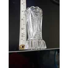 clear glass thistle vase 8cm high no chips