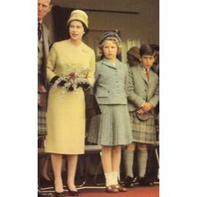 Queen Elizabeth II at 1960 Royal Braemar Highland Gathering Postcard