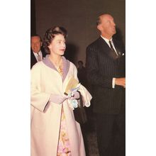 Queen Elizabeth II Arriving at 1962 Royal Horse Show Postcard