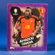 Topps Sticker EM Euro 2024 BEL 3: Amadou Onana Purple Belgium