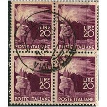 1945/1948 Michel 697 - fine used (o) - block of 4