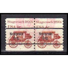 Used 1898Ab 4c Stagecoach Very Fine CNP Left 3 PA0342