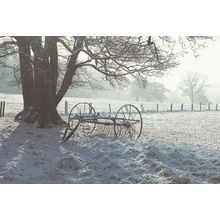 York Farmers Hay Rake at Christmas Postcard