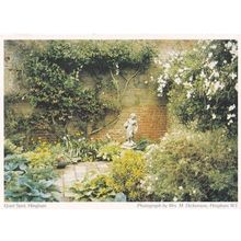 Hingham Norfolk A Quiet Spot Statue Garden Postcard
