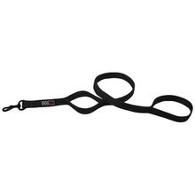 Nylon Double Ply Multi Handle Leash 1" X 4ft Black