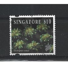 Singapore.SG753 $10 Octopus coral.Fine Used.Jul25b