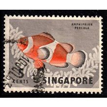 Malaya Singapore 1962 Fish 5c Used. Stamp