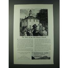 1949 National Life Insurance Company Ad - The Story of the Old Round Church