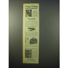 1951 L.L. Bean Ad - Fibreglass Casting Rod, Tackle Bag