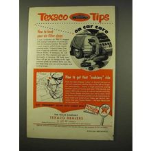 1954 Texaco Marfak Lubrication Ad - Tips On Car Care