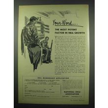 1954 National Rifle Association NRA Ad - Your Word