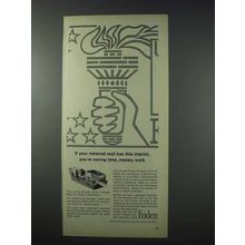 1963 Friden Postage Machine Ad - Metered Mail Imprint