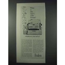 1963 Friden Flexowriter Ad - Tape's Code Format