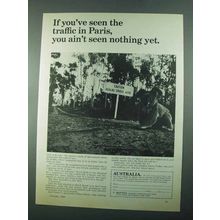 1969 Qantas Airline Ad - You've Seen Traffic in Paris