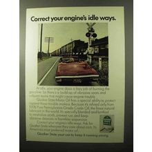 1970 Quaker State Motor Oil Ad - Engine's Idle Ways