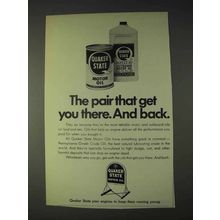 1970 Quaker State Motor Oil Ad - Get You There