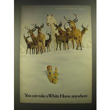 1973 White Horse Scotch Ad - You Can Take Anywhere