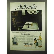 1974 Dewar's White Label Scotch Ad - The Burns Table