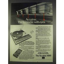 1977 ADC Accutrac 4000 Turntable Ad - With Eyes