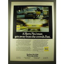 1977 Hertz Rent-a-car Ad - Gets Away From the Crowds Fast