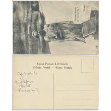 Cape Cabo Verde : SAO VICENTE : Washer Woman : unused orig 1900s RPPC