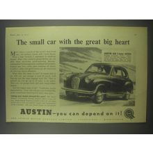 1954 Austin A30 2-door Seven Car Ad - The small car with the great big heart