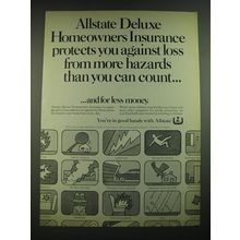 1968 Allstate Insurance Ad - Allstate Deluxe Homeowners Insurance protects you