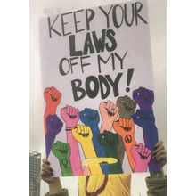 Keep Your Laws Off My Body American Political March Protest Postcard