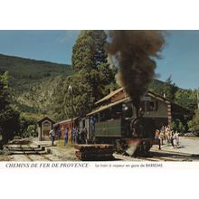 Steam Train at Barreme Alpes Cote D'Azur Railway Station French Postcard