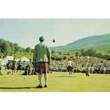 Putting The Stone Aberdeen Scottish Games 1980s Postcard