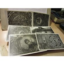 6 x unused postcards of BIGNOR ROMAN PAVEMENTS, SUSSEX /
