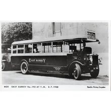 Morley 1928 Bus Tram at East Surrey No 192 Tram Photo Postcard