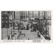 Old Ramsgate War Bus Harbour Tram in 1918 Photo Postcard
