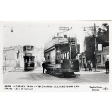 Norbury Bus Tram Interchange Croydon London RPC Postcard