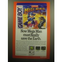 1993 Capcom Mega Man III Game Boy Video Game Advertisement
