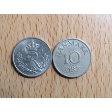 Denmark 1955 10 Ore Coin
