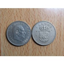 Denmark 1965 1 Krone Coin