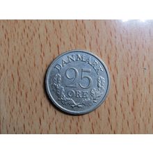 Denmark 1965 25 Ore Coin