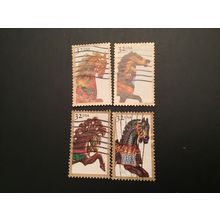 ICOLLECTZONE US 2976-79 Carrousel Horses VF used