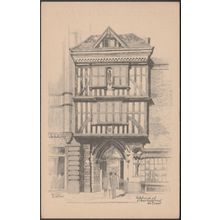 Gatehouse of St Bartholomew the Great, London, 1929 - Postcard