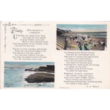 ED 328 FILEY DUAL VIEW AND VERSE . PRINTED POSTCARD