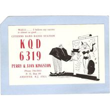 New Jersey Andover QSL Card KQD 6319 Perry & Joan Knigston PO Box 89 Andov~2630