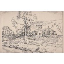 Hubberholme Church Vicar Priest Unique History + Artist Drawing Antique Postcard